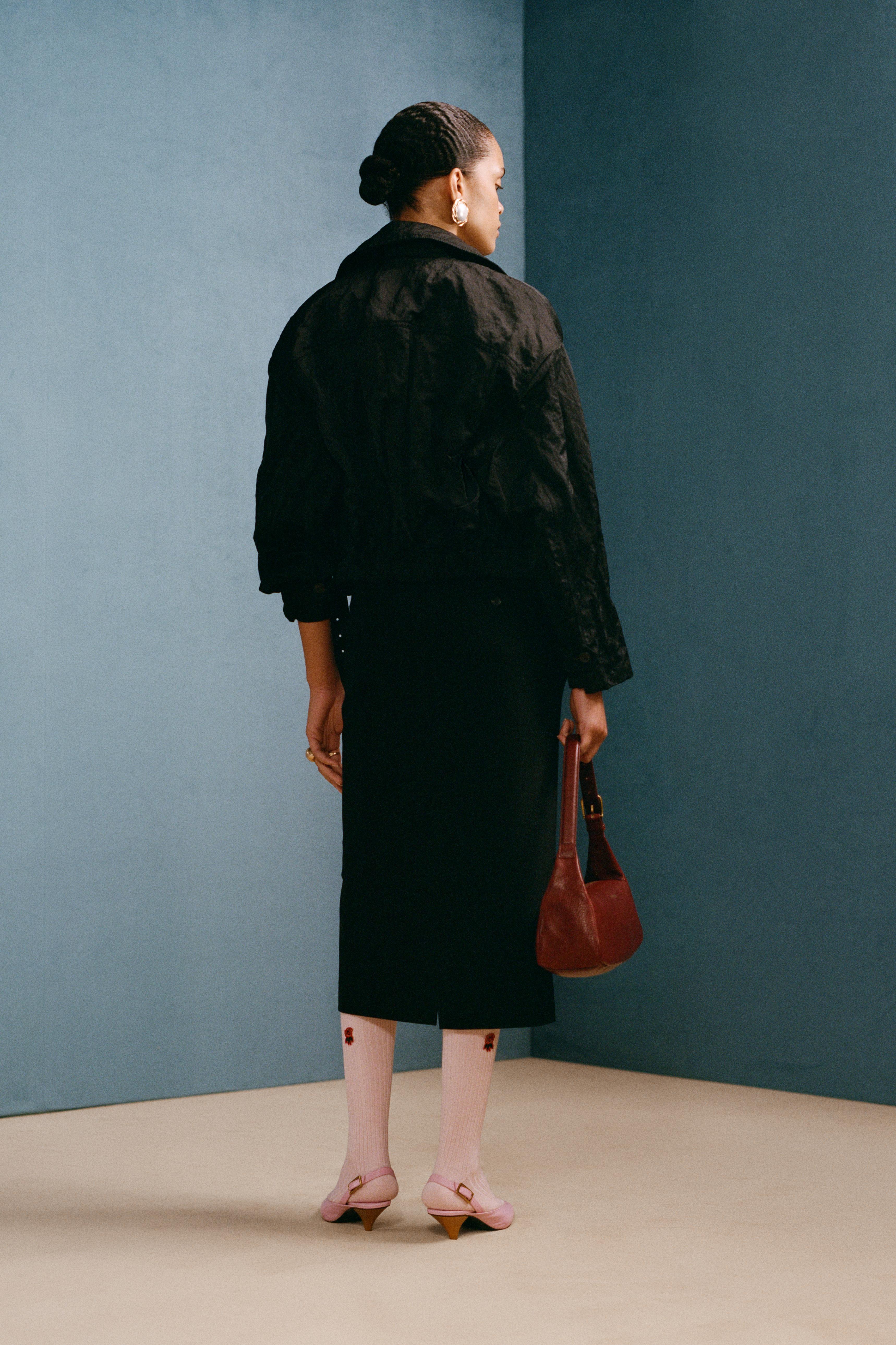 WILLY CHAVARRIA X ZARA WOOL BLEND PENCIL MIDI SKIRT